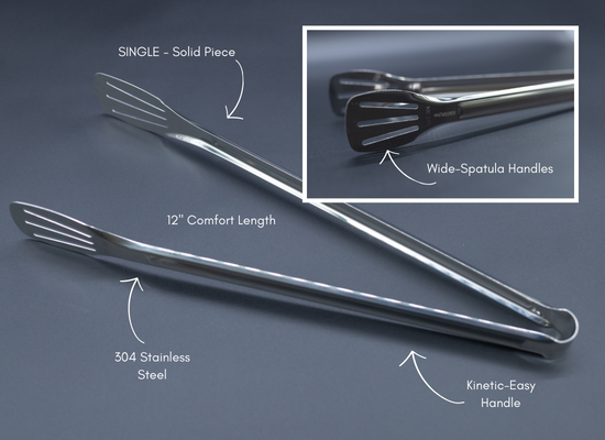 12" Stainless Steel Tongs
