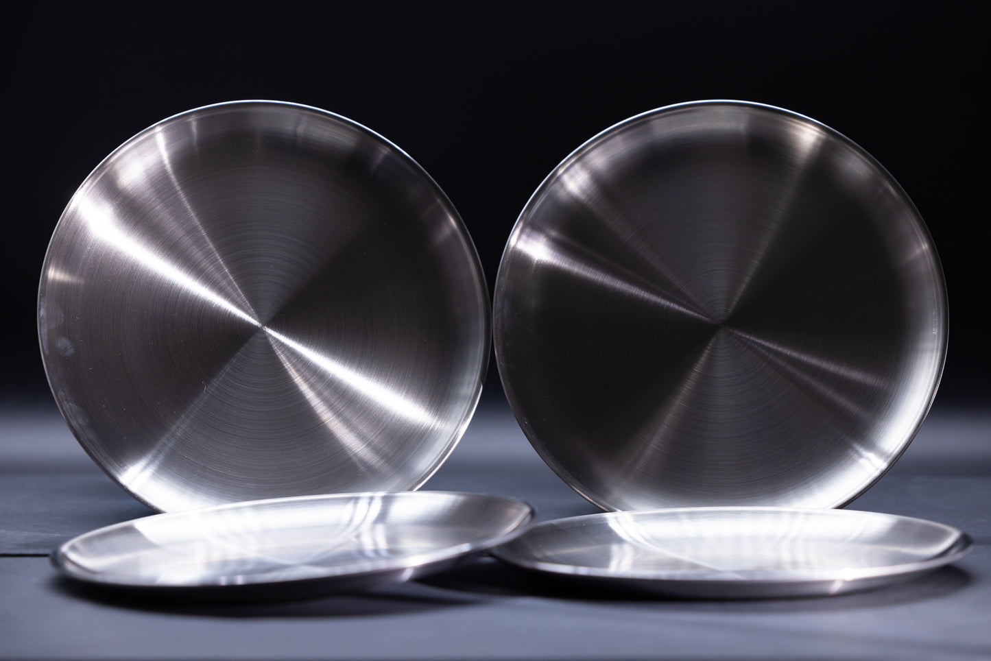 Stainless Steel Plates Set (x4)
