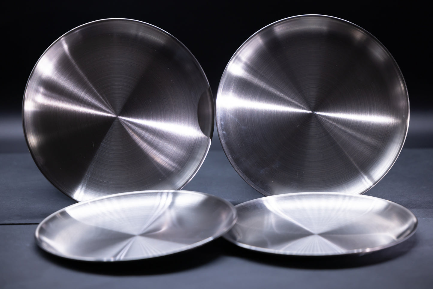 Stainless Steel Plates Set (x4)